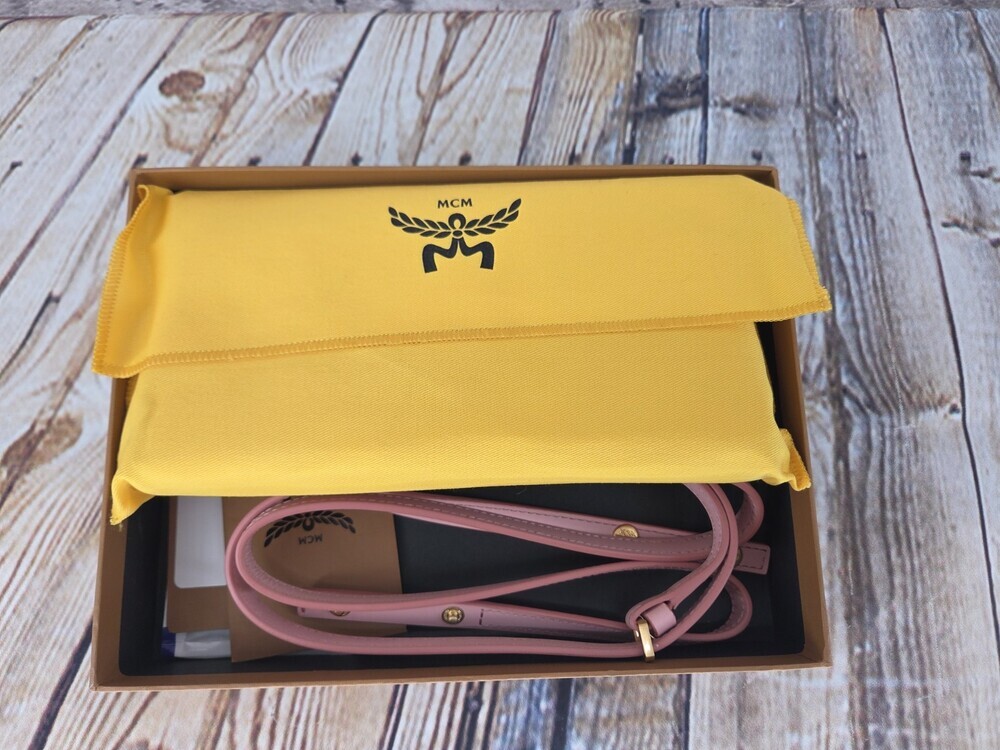 MCM Himmel Crossbody Wallet in Lauretos NEW Silver Pink - Picture 6 of 8